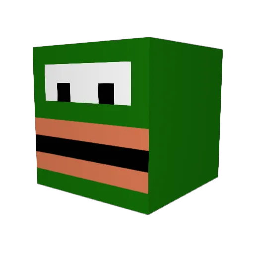 LDBlackk Minecraft avatar head, 3D render