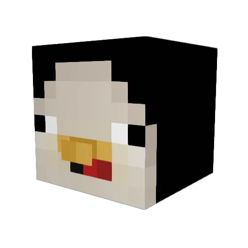 LDC_MOA2 Minecraft avatar head, 3D render