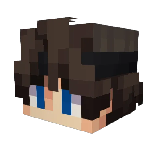 LDGLight Minecraft avatar head, 3D render