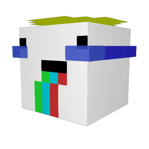 LDHD Minecraft avatar head, 3D render