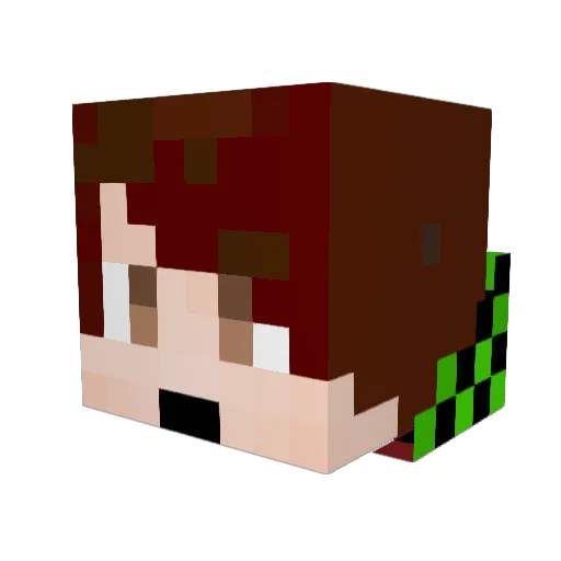 LDK12 Minecraft avatar head, 3D render