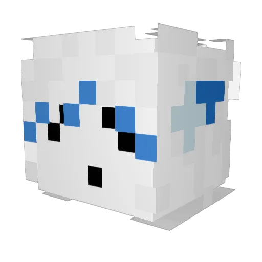 LDKYT Minecraft avatar head, 3D render