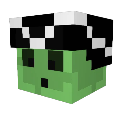 LDOT2715 Minecraft avatar head, 3D render