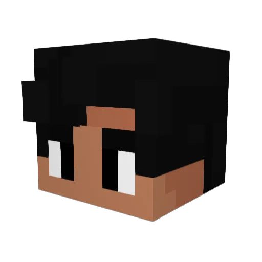 LDPHUV Minecraft avatar head, 3D render