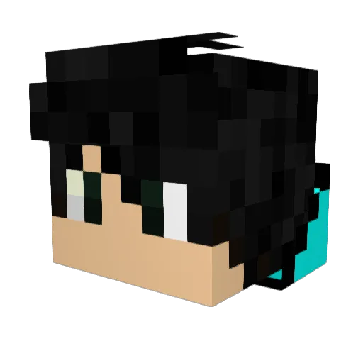 LDUDE_2000 Minecraft avatar head, 3D render