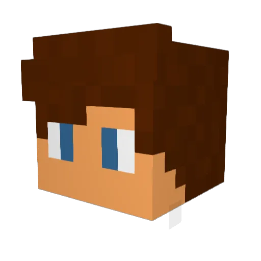LDVDB Minecraft avatar head, 3D render