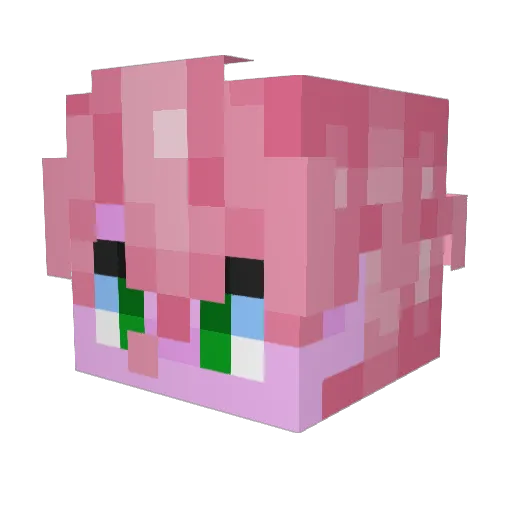 LD_Sama Minecraft avatar head, 3D render
