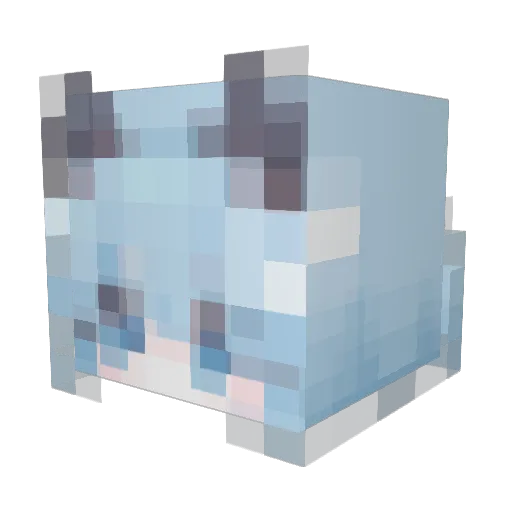 LD_YuTong Minecraft avatar head, 3D render