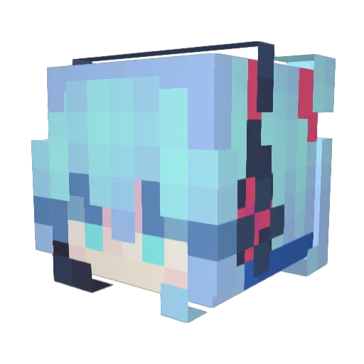 LE4NEDD Minecraft avatar head, 3D render