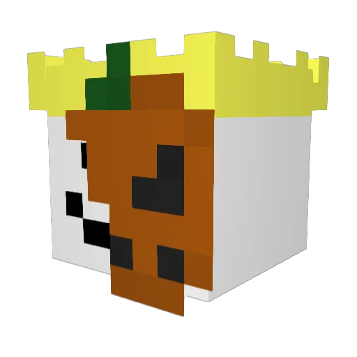 LE4NX Minecraft avatar head, 3D render
