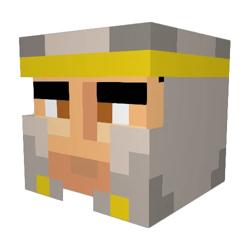 LE91ONER Minecraft avatar head, 3D render