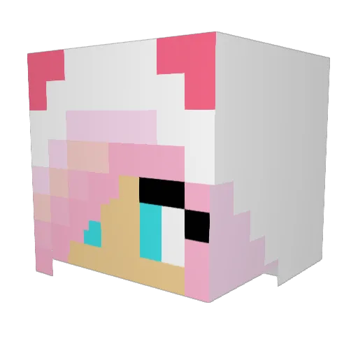 LEAH_STAR Minecraft avatar head, 3D render