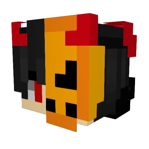 LEBE671 Minecraft avatar head, 3D render