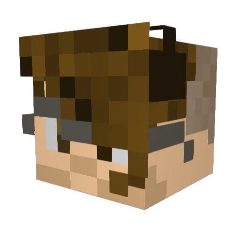 LEBKA Minecraft avatar head, 3D render