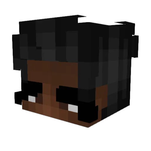 LEBROONx Minecraft avatar head, 3D render