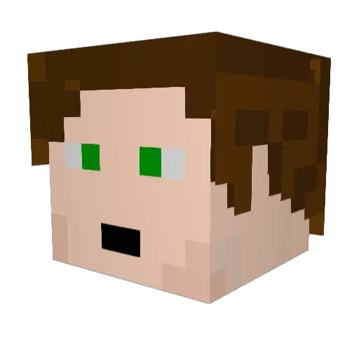 LECAT68 Minecraft avatar head, 3D render