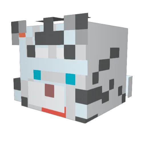 LEDONG_ Minecraft avatar head, 3D render
