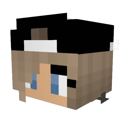 LED_Lights Minecraft avatar head, 3D render