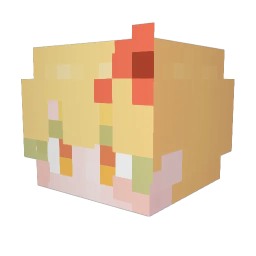 LEEANs Minecraft avatar head, 3D render