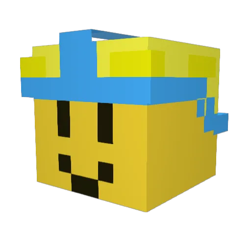 LEEJIHO20 Minecraft avatar head, 3D render