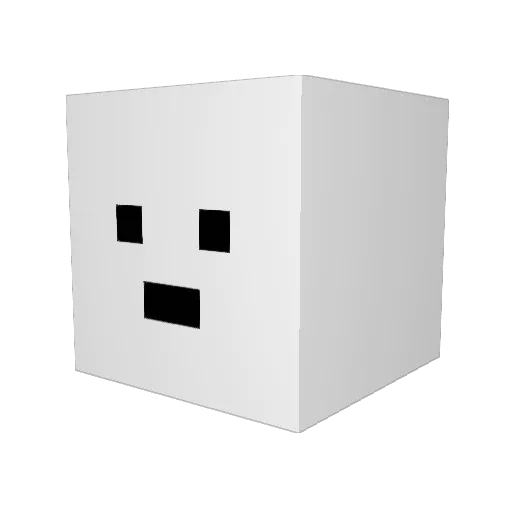 LEEM_25 Minecraft avatar head, 3D render