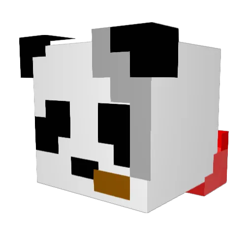 LEETTER Minecraft avatar head, 3D render