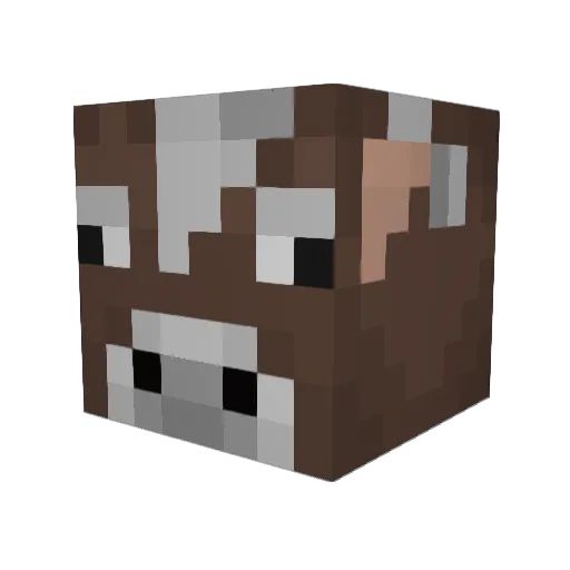 LEEWAI Minecraft avatar head, 3D render