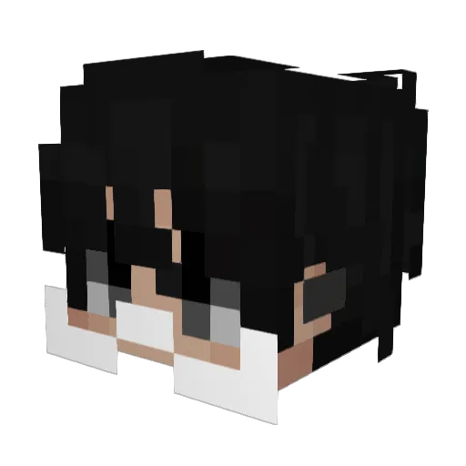 LEE_WAN Minecraft avatar head, 3D render