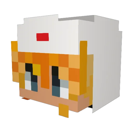 LEF5252 Minecraft avatar head, 3D render