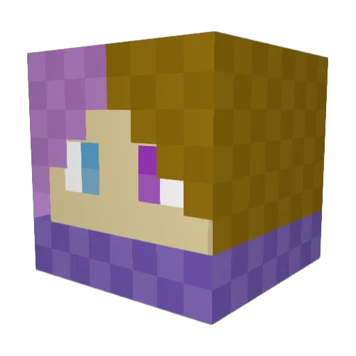 LEFT4PANDAS Minecraft avatar head, 3D render