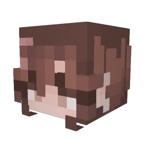 LEFTMANS Minecraft avatar head, 3D render