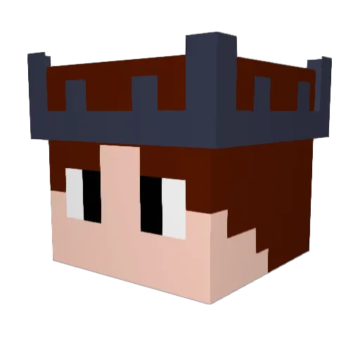 LEGGBOI Minecraft avatar head, 3D render
