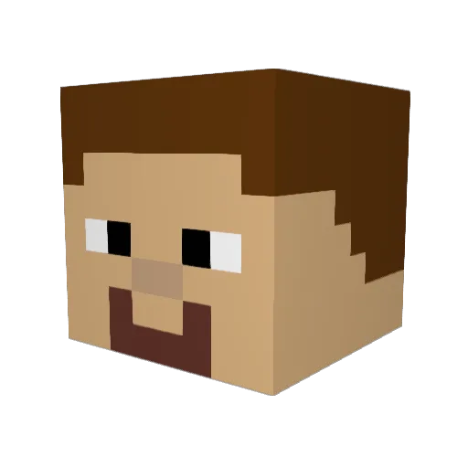 LEGO_496 Minecraft avatar head, 3D render