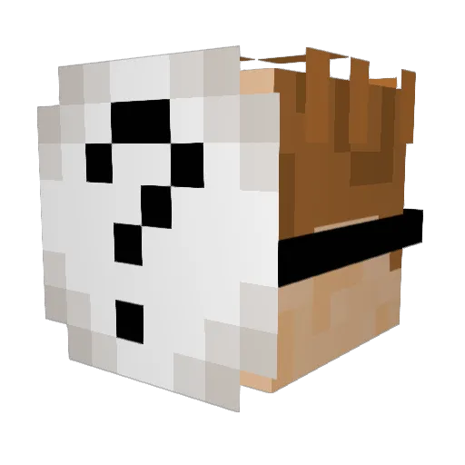 LEGO_Shorts Minecraft avatar head, 3D render