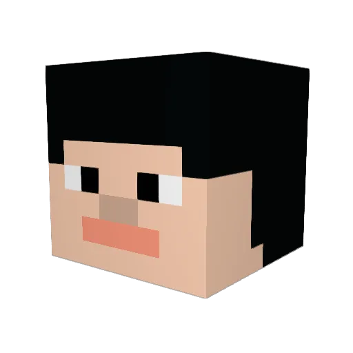 LEHW Minecraft avatar head, 3D render