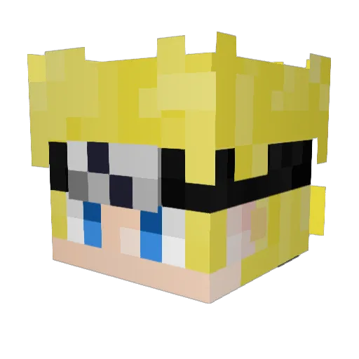 LEINALMANII Minecraft avatar head, 3D render