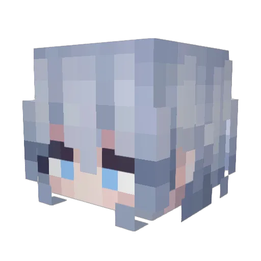 LELUSCHE Minecraft avatar head, 3D render