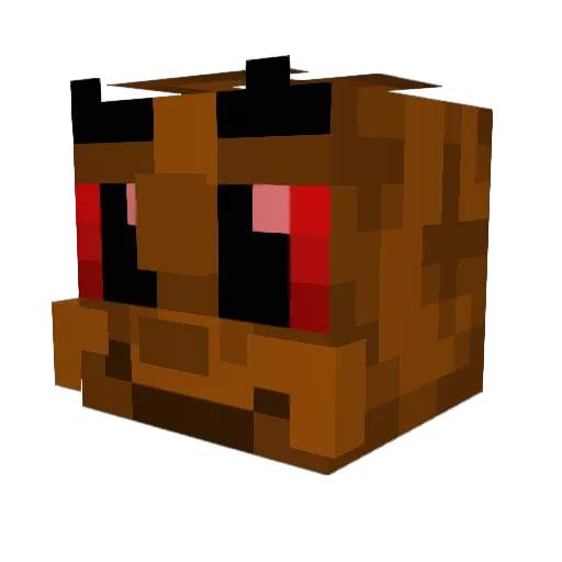 LEMBOT_2 Minecraft avatar head, 3D render
