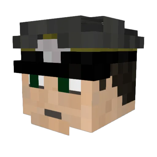 LEMMINGTEN Minecraft avatar head, 3D render