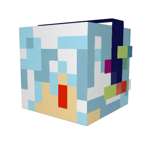 LEMONMON Minecraft avatar head, 3D render
