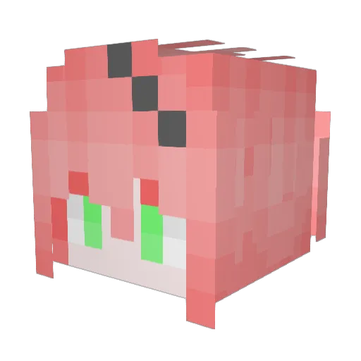 LEMONSSG4 Minecraft avatar head, 3D render