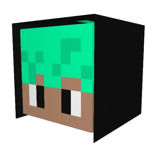 LEON_zztxy Minecraft avatar head, 3D render