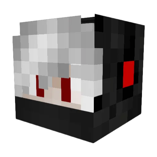 LEOPOMU Minecraft avatar head, 3D render