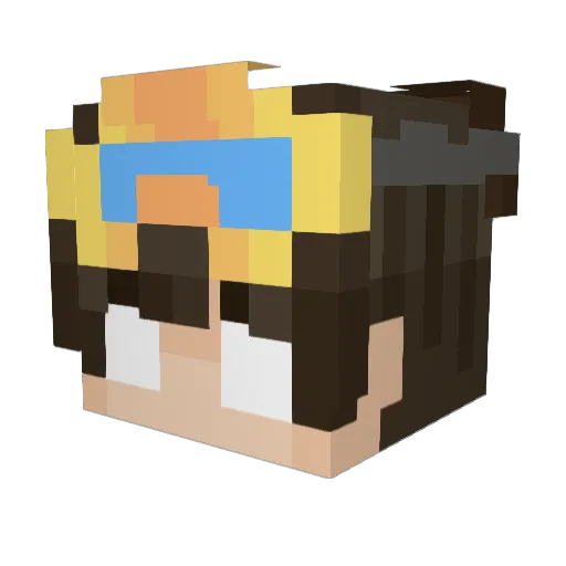 LEORIAB Minecraft avatar head, 3D render