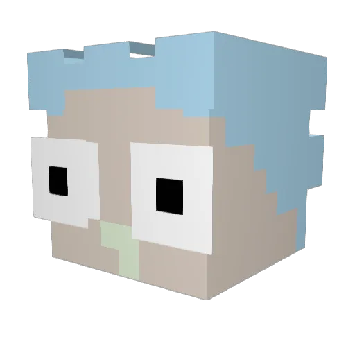 LESHIO Minecraft avatar head, 3D render