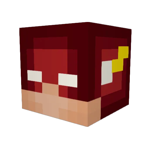 LESJ_ Minecraft avatar head, 3D render