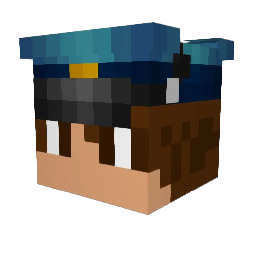 LETHALxDRONE Minecraft avatar head, 3D render