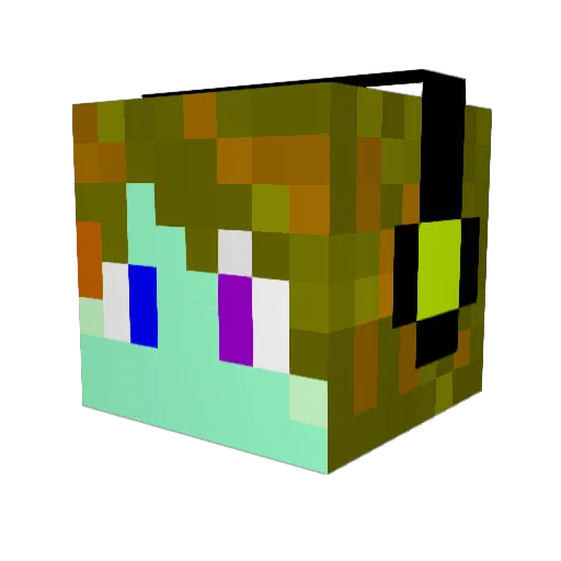 LETTUCEJOHN Minecraft avatar head, 3D render