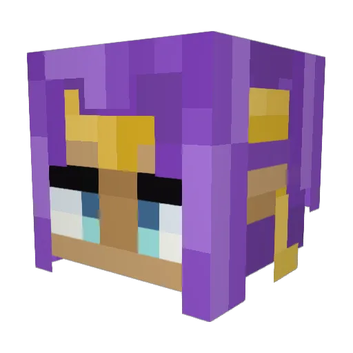 LETU888 Minecraft avatar head, 3D render