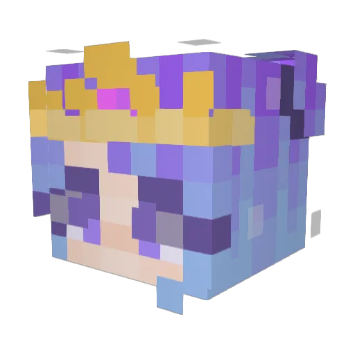 LETYCHA Minecraft avatar head, 3D render